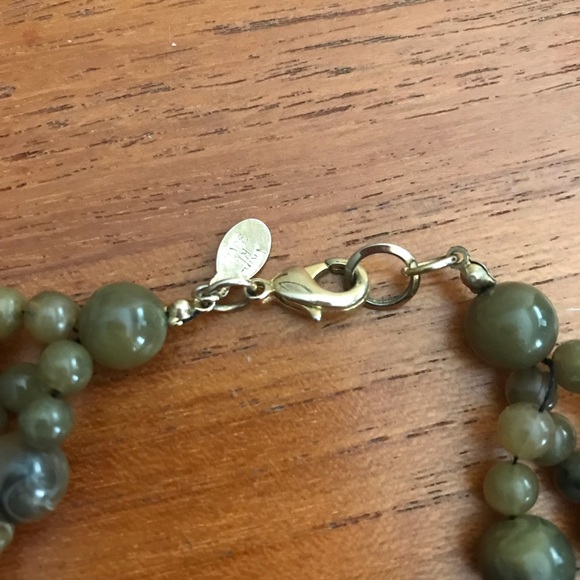 Anthropologie Lydell NYC 3 Strand “Jade” Necklace - Picture 5 of 8